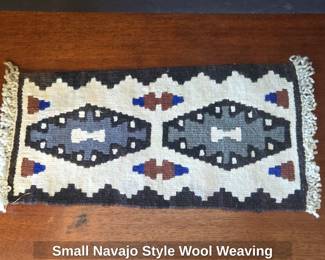 Small Navajo Style Wool Weaving