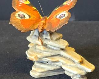 Goebel W. Germany Porcelain Peacock Butterfly Figurine