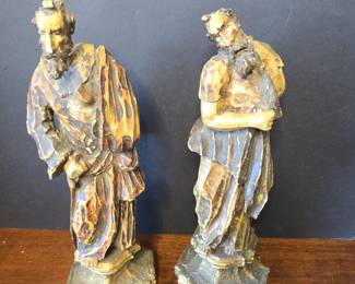 Pair of Italian Gesso Statues, th Century