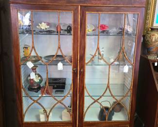 Antique Edwardian Inlaid Mahogany Display Cabinet