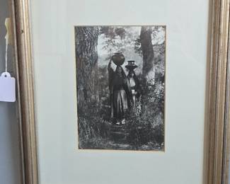 Framed Photogravure Taos Water Girls after Edward S. Curtis