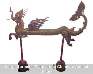 Large Burmese Pyinsarupa Chimeric Animal Statue