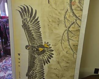 Chinese Ink Painting of an Eagle