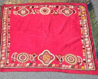 Uzbek Lakai Silk Suzani Textile