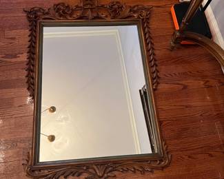 Vintage Wood Carved Mirror