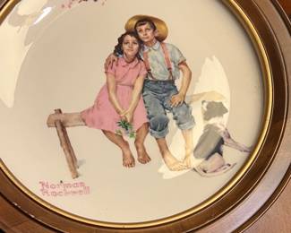 Norman Rockwell Framed Plates (set of 4)