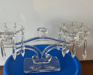 Vintage Princess Plaza three light candelabra (2) 