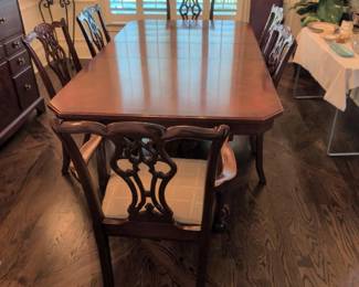 Palmer House Chippendale Table and Six Chairs