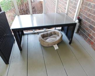 OUTDOOR WICKER COFFEE TABLE