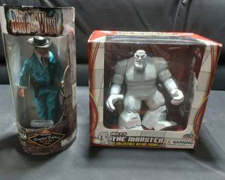 Classic action figures lot. James West and Miles 2004 Miles the Monster Dover international speedway and The Best of the West limited edition James West 1 of 12000