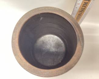 ANTIQUE 19TH CENTURY SALT GLAZED STONEWARE CROCK 7x4.5 INCHES