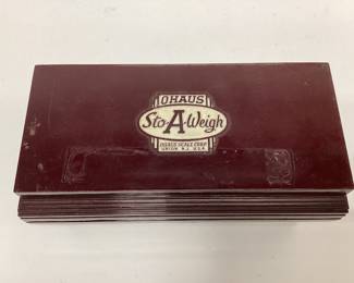 OHAUS STO-A-WEIGH SCALE WEIGHTS SET 13 WEIGHT SET IN CASE