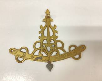 VINTAGE BRASS INCLINOMETER MARINER’S QUADRANT PITCH GAUGE