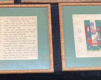  LITTLE RED RIDING HOOD FRAMED ART STORY, 8 PIECE