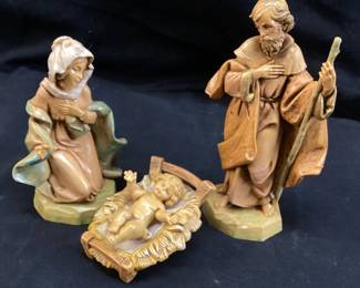 1991 FONTANINA 3 PIECE NATIVITY SCENE, ITALY