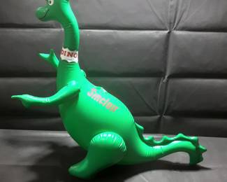 VTG. SINCLAIR DINO INFLATABLE HOLDS AIR AND IN GREAT CONDITION. OVER 30 INCHES TALL