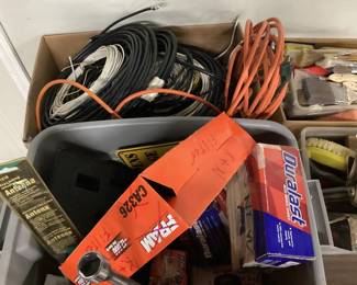 CHOICE OF ASSORTED FLATS AND CARPET CLEANER Electrical, painting, clamps, plumbing, power tools, car parts, carpet cleaner, sharpening stones