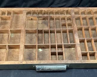 VTG. HAMILTON WOODEN PRINTERS TRAY LETTERPRESS DRAWER