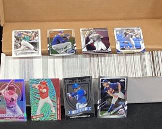 3 SLEEVES ASSORTED BASEBALL & FOOTBALL CARDS, TOPPS, PANINI, DONRUSS, NFL, CAL RALEIGH, DAVE PARKER, RON GUIDRY, RICKY HENDERSON,AARON JUDGE, JOE BURROW, JUSTIN FIELDS, T.Y. HILTON, JUSTIN JEFFERSON, MAX CROSBY,