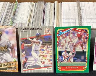 3 SLEEVES ASSORTED BASEBALL & FOOTBALL CARDS, TOPPS, PANINI, DONRUSS, NFL, CAL RALEIGH, DAVE PARKER, RON GUIDRY, RICKY HENDERSON,AARON JUDGE, JOE BURROW, JUSTIN FIELDS, T.Y. HILTON, JUSTIN JEFFERSON, MAX CROSBY,