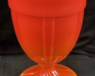 MCM AMBERINA GLASS PEDESTAL COMPOTE
