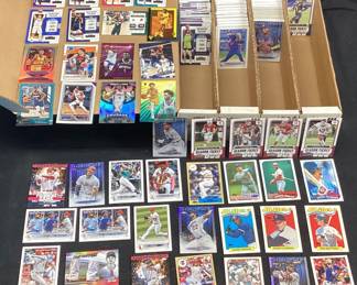 ASSORTED BASEBALL, BASKETBALL & FOOTBALL CARDS, TOPPS, PANINI, SHOHEI OHTANI, BRYCE HARPER, RONALD ACUNA JR., RICKEY HENDERSON, ROGER CLEMENS, OZZY SMITH, FERNANDO VALENZUELA, CHRISTIAN YELICH, ZION WILLIAMSON, LUKA, LeBRON, LAMELO BALL, CADE CUNNINGHAM