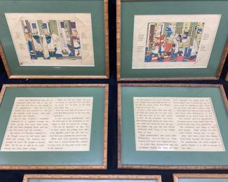  LITTLE RED RIDING HOOD FRAMED ART STORY, 8 PIECE