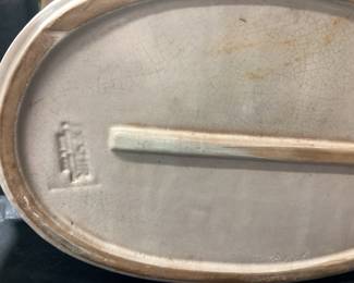 VINTAGE TERRACOTTA PLANTER OR JARDINIERE RAISED FRUIT STAMPED DESIR