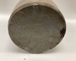 19TH CENTURY SALT GLAZED STONEWARE CROCK 10.5x6 INCHES