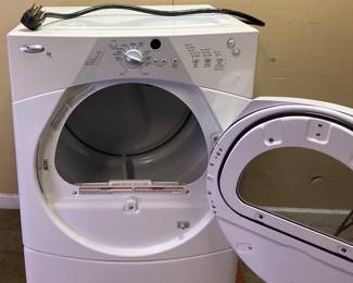 WHIRLPOOL DUET SPORT ELECTRIC DRYER, FRONT LOAD, MODEL WED8300SW0, 6.7cu.ft, 4 PRONG PLUG