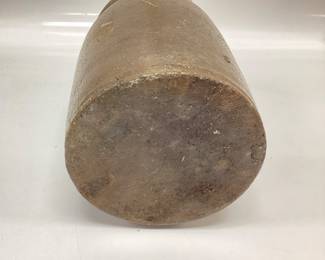 19TH CENTURY SALT GLAZED STONEWARE CROCK HAND BRUSHED COBALT BLUE SLIP