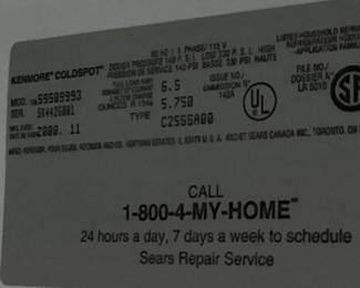 KENMORE DOUBLE DOOR REFRIGERATOR