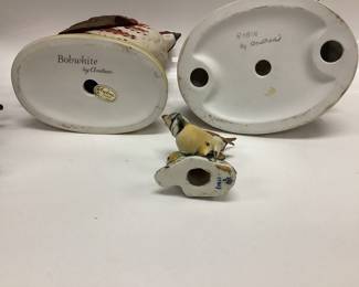 METAL BIRD NEST BASKET, BOBWHITE AND ROBIN B BIRDS,SADEK BY ANDREA, SMALL BIRD