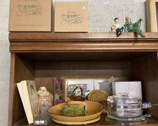 ASSORTED PEWTER, GLASS, ART, FIGURINES, CHINA