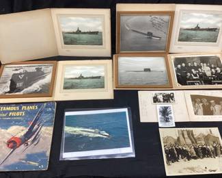WORLD WAR 2 U.S. NAVY SUBMARINE PHOTOGRAPHS & FAMOUS PLANES AND PILOTS MAGAZINE