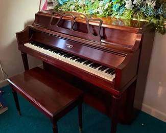 004 Hartman Peck & Co. Upright Piano 55x23x41 Bench- 30x15x20