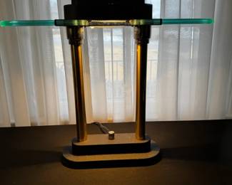 Vintage Post Modern Bankers Memphis Lamp