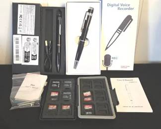 Digital Voice Recorder Pen, Digital Video Recorder Pen And SD Cards