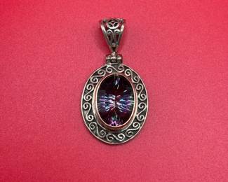 Sterling Silver Pendant With Gemstone