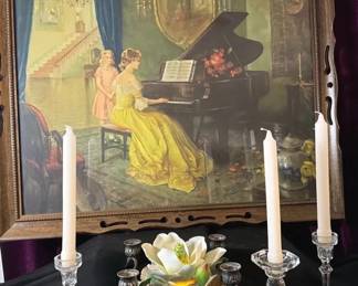 Antoni Ditlef Print The Duet And Candlesticks And Embellishment 