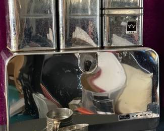 Vintage MCM Kitchen Canister Set And Bread Box By Lincoln Beauty Ware 