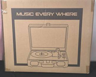 Top Quality Vintage Red Retro Vinyl Record Player New In Box 