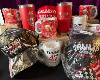 Trump Mugs, Tumblers, Hats And Knives