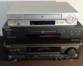 Vintage AV Tuner DVD Player Cassette Player Bundle