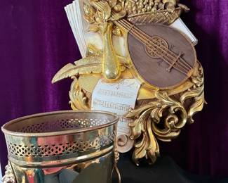 MCM Siricco Wall Plaque With Brass Waste Pail 