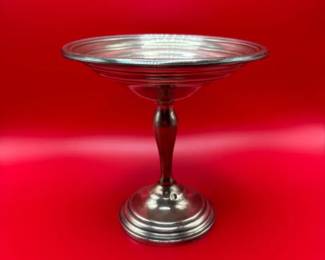 006 Revere Silversmiths Sterling Reinforced With Cement Compote