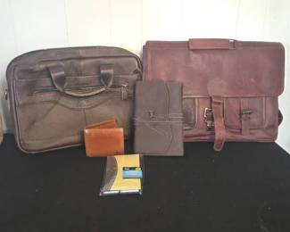 Collection Of Leather Office Acessories 