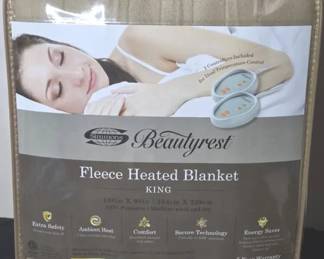 Beautyrest King Size Fleece Heated Blanket Brand New 
