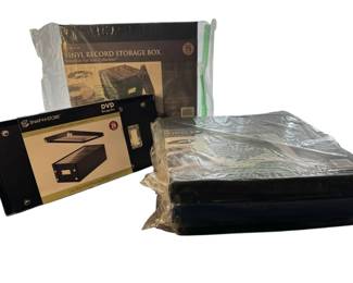 Five New Snap N  Store Boxes 4 Vinyl Record Size  1 DVD Size