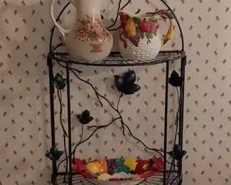 Decorative Fruit Stand With Framed Artwork 